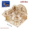 3D Wooden Puzzle DIY Mechanical Model, Manual Assembly Building Kit, Marble Run Set with 4 Balls, Toy for Adults & Kids Gifts