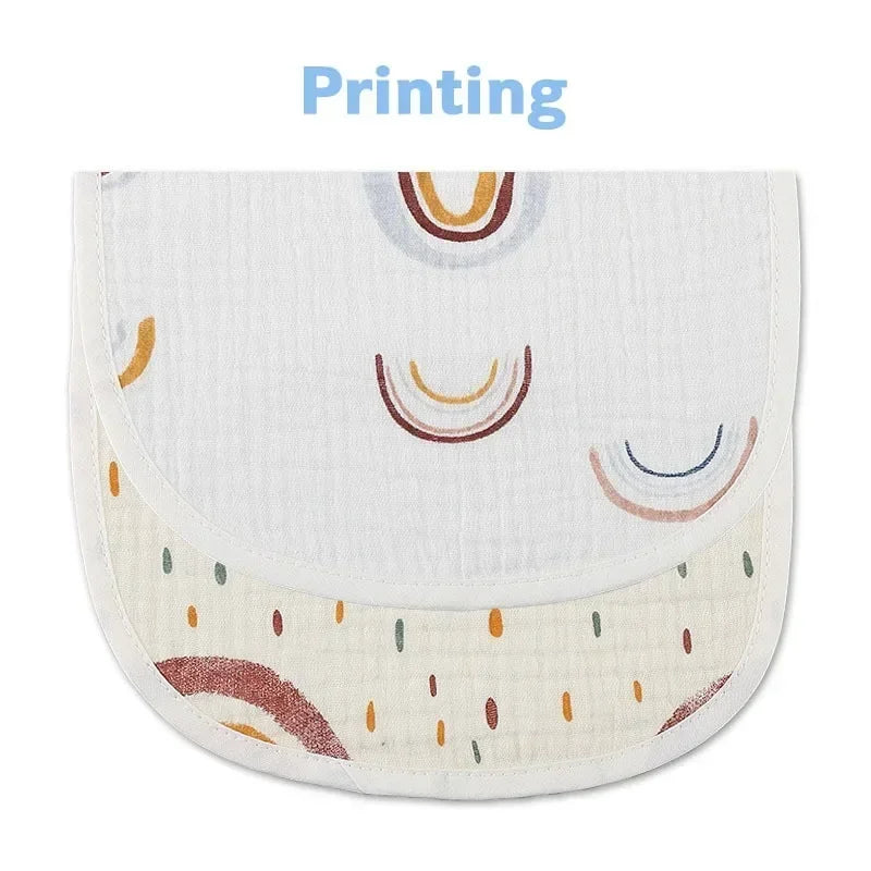 2pcs/Set Waterproof Baby Bibs – Cotton Infant Feeding Bibs, Newborn Burp Cloths, Bandana for Boys & Girls, Soft Saliva Towel - Kidzy Market