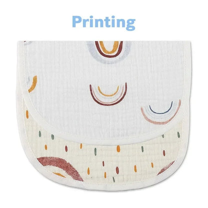 2pcs/Set Waterproof Baby Bibs – Cotton Infant Feeding Bibs, Newborn Burp Cloths, Bandana for Boys & Girls, Soft Saliva Towel - Kidzy Market