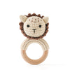 1pc Baby Teether Music Rattle - Animal Crochet Rattle, Elephant & Giraffe Wooden Ring, Babies Gym Montessori Children’s Toys