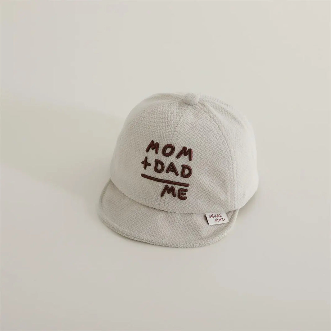 Adjustable Cotton Duckbill Hat for Baby & Toddler – Letter Embroidered Peaked Cap, Unisex Snapback