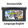 GBA Game Cartridge (32-bit, Pokemon Series, Odyssey Cloud White, FireRed & Silver Rival Rom Hack)