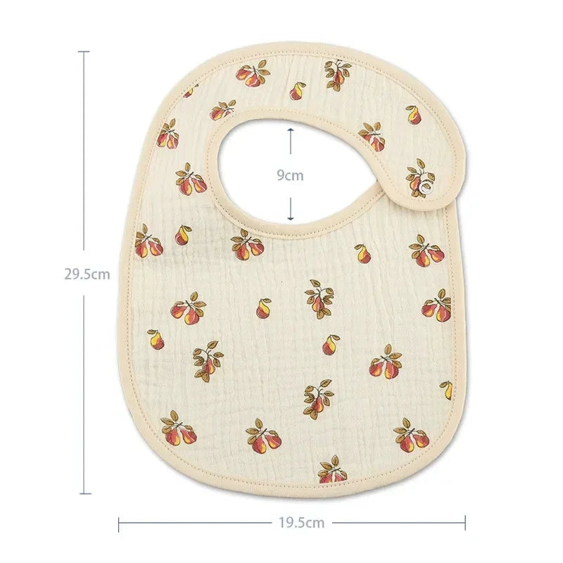 2pcs/Set Waterproof Baby Bibs – Cotton Infant Feeding Bibs, Newborn Burp Cloths, Bandana for Boys & Girls, Soft Saliva Towel - Kidzy Market