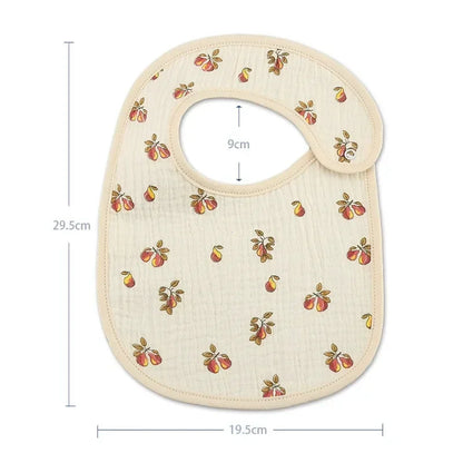 2pcs/Set Waterproof Baby Bibs – Cotton Infant Feeding Bibs, Newborn Burp Cloths, Bandana for Boys & Girls, Soft Saliva Towel - Kidzy Market