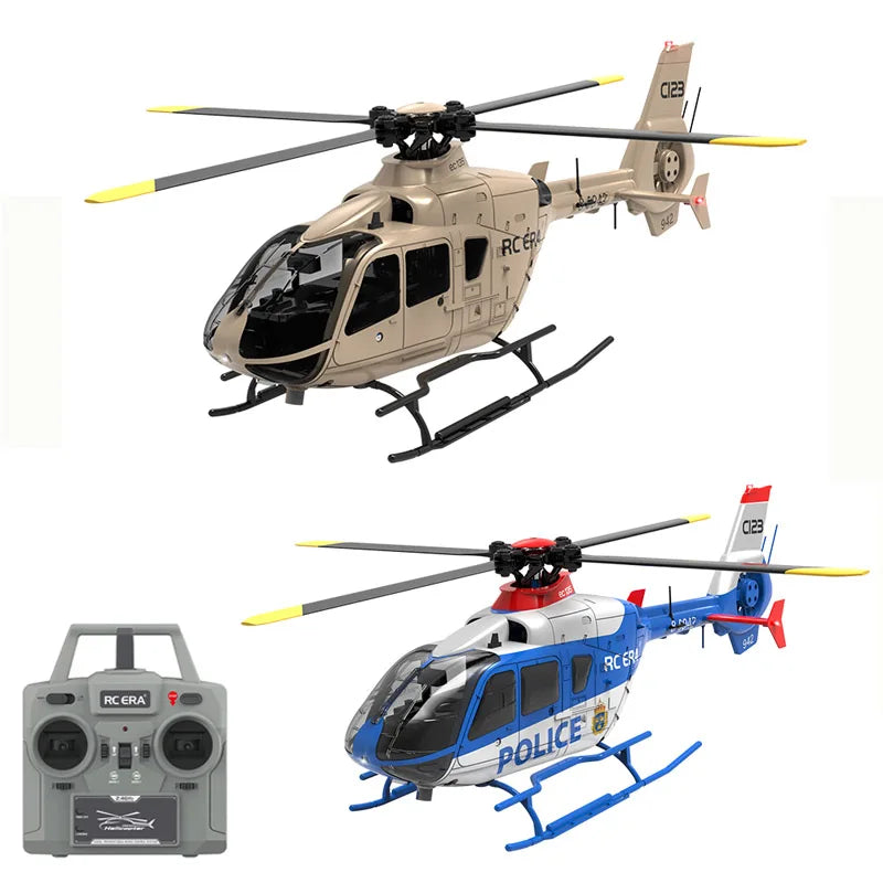 C123 6CH RC Helicopter – EC135 Brushless Direct Drive 3D Optical Flow Model