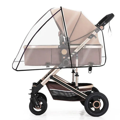 Clear Stroller Rain Cover Baby Car Weather Wind Shield Transparent Breathable Waterproof Trolley Umbrella Pushchair Raincoat