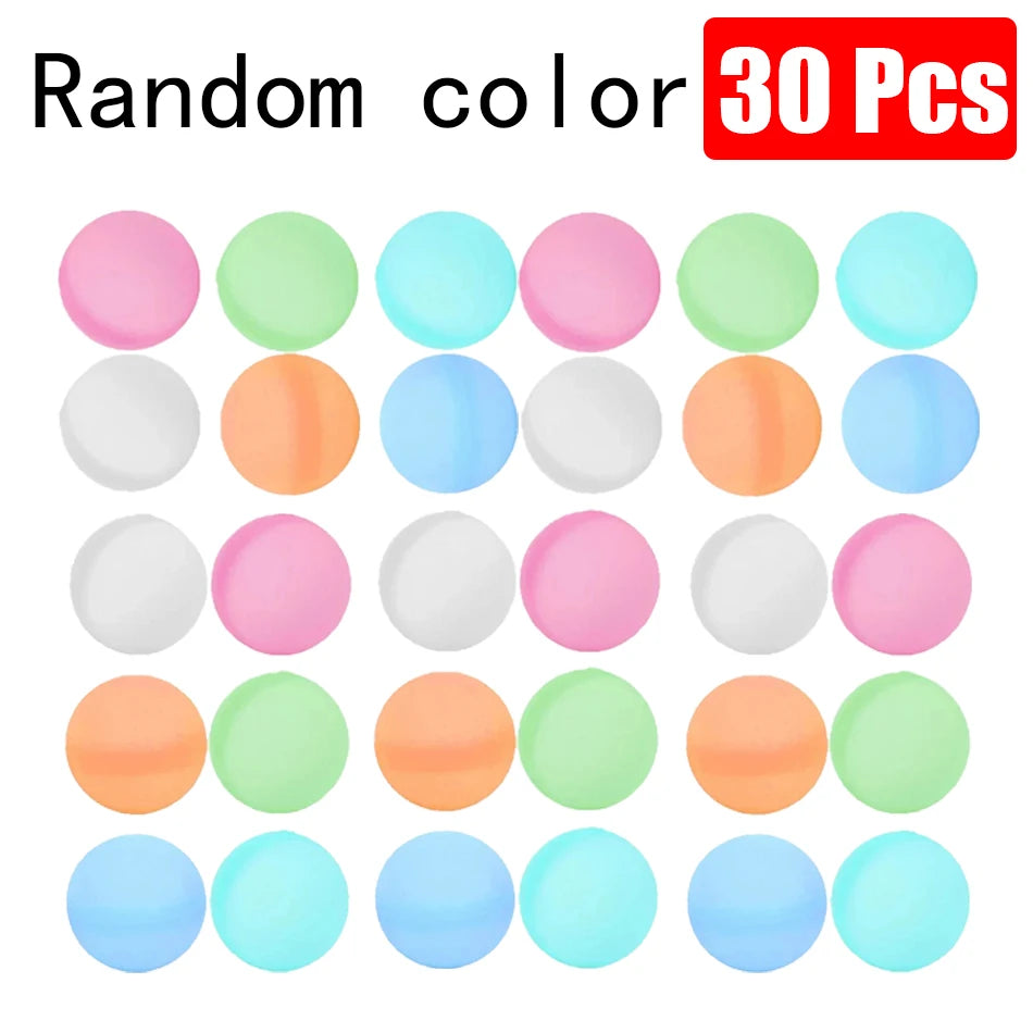 1 to 60-Piece Reusable Silicone Magnetic Water Balloons Set for Pool Games and Water Play