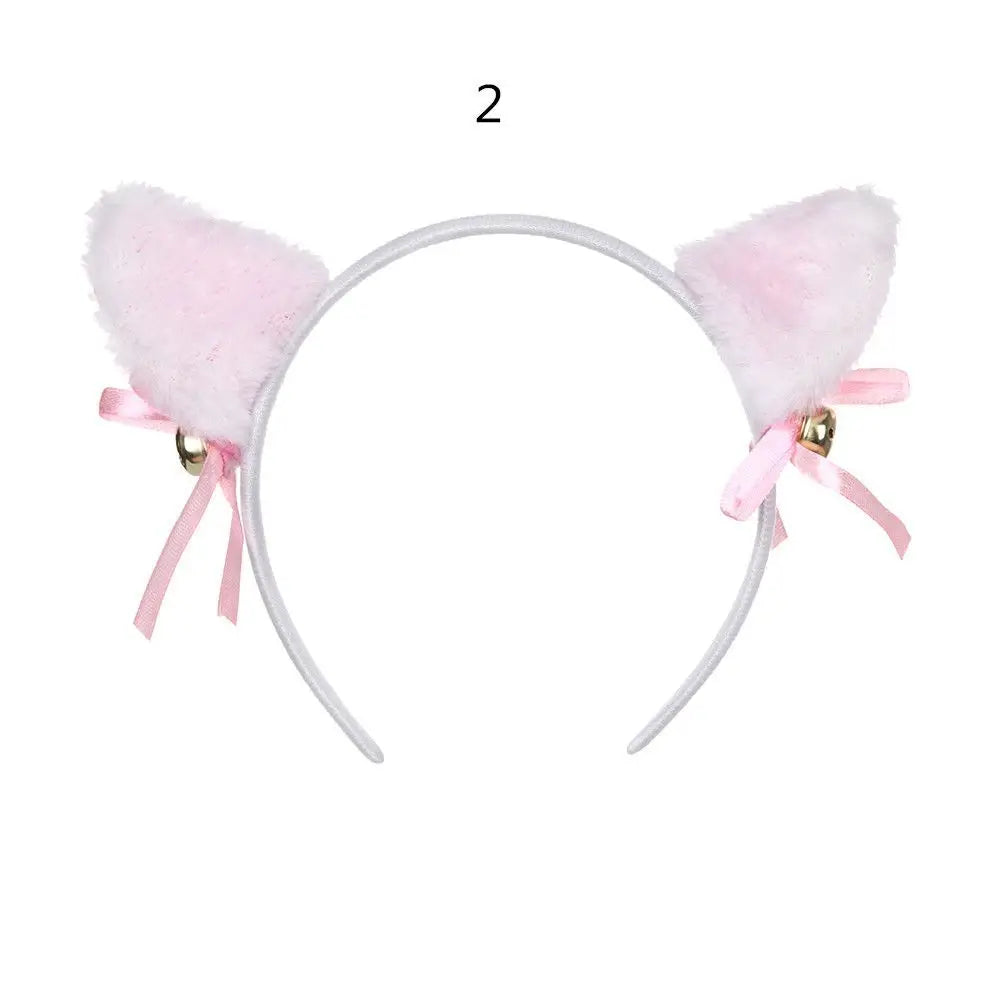 Plush Animal Ears Headband – Cartoon Dog Zebra Tiger Hairband, One Size for Kids & Adults, Cosplay Party Accessory