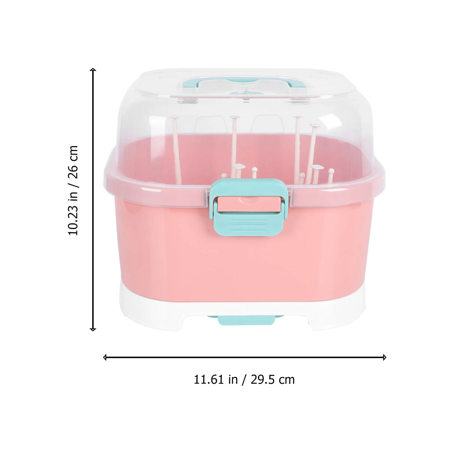 Baby Bottle Drying Rack – PP Material Detachable Drain Net Storage Box for Cups, Straws & Pacifiers