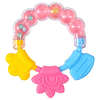 Baby Silicone Training Toothbrush - BPA Free Banana Shape Teether Chew Toy and Teething Ring for Infants