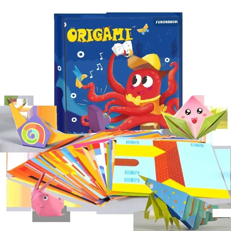 Kids Paper Cut Puzzle – Cartoon Animal Origami Cutting Book Early Learning Educational Toy for Children