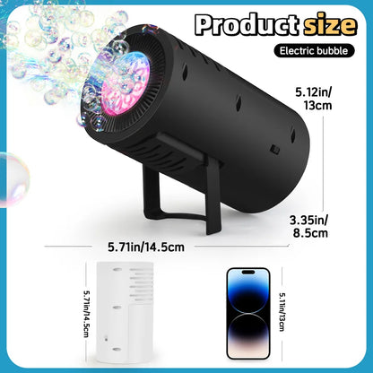 Handheld Automatic Bubble Machine for Kids – Battery-Free Portable Bubble Toy for Parties & Weddings