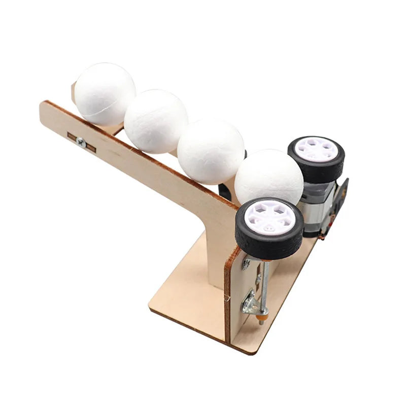 Electric Ball Pitching Machine Kit, DIY Science Toys for Kids, Educational Technology Project Model Gift
