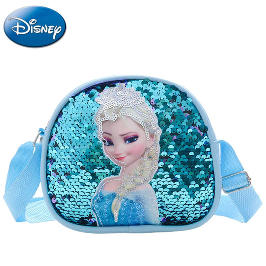 Frozen Anime Girls' Bag – Disney Princess Elsa Sequin Shoulder & Messenger Bag for Kids, Casual & Stylish - Kidzy Market