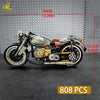 808-Piece MOC Motorbike Building Blocks Kit - Detailed Motorcycle Racer Model for Kids, Teens & Adults