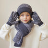 Kids Winter Hat, Scarf & Gloves Set – Knit Beanie, Neck Warmer Gaiter, and Mittens for Boys & Girls (4-10 Years)