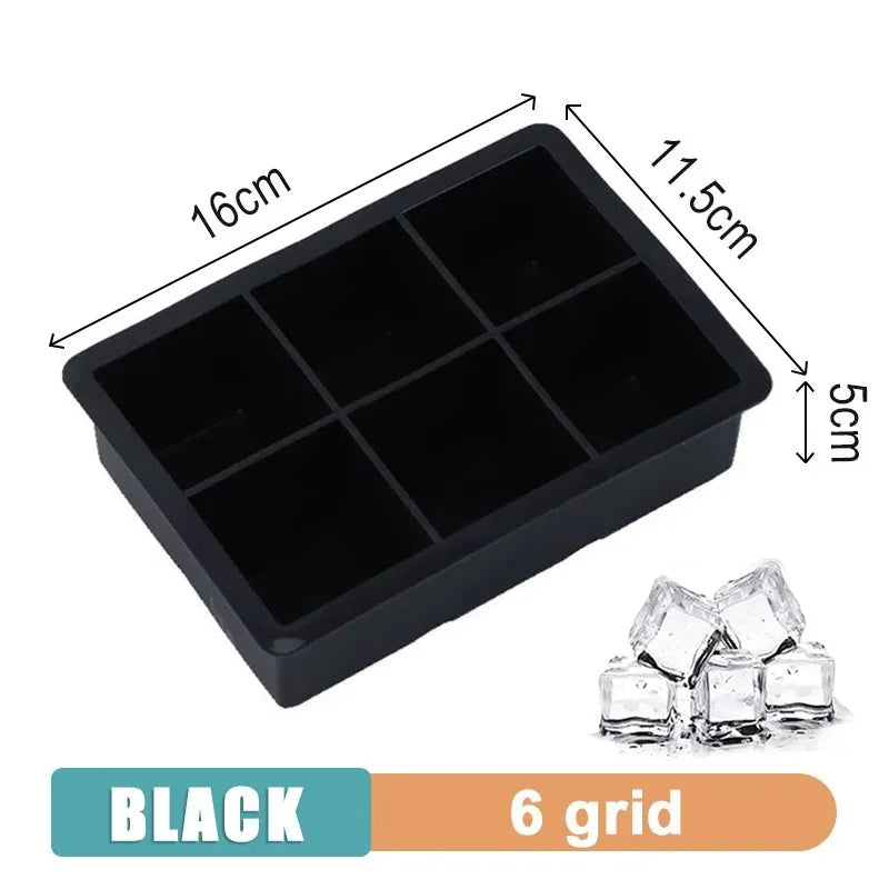 Silicone Ice Cube Tray - 4/6/8/15/160 Grid Square Mold