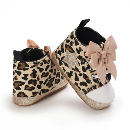 Spring and Autumn Women's Baby Casual Sports Shoes Soft Sole Anti-Slip Indoor and Outdoor First Step Walking Shoes