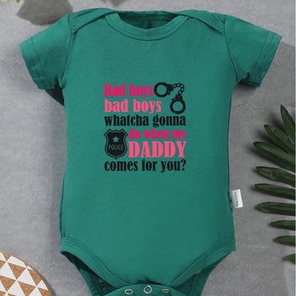 Baby Girl and Boy Bodysuit White Cotton Cozy Newborn Onesie Pajamas Cartoon Creative Cute Toddler Jumpsuit Multi Color Clothes