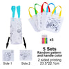 DIY Graffiti Coloring Bags with Markers – Non-Woven Art and Craft Gift Bags for Kids