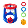 Inflatable Swimming Pool Basketball Ring Throwing Game Set for Adults and Pool Parties