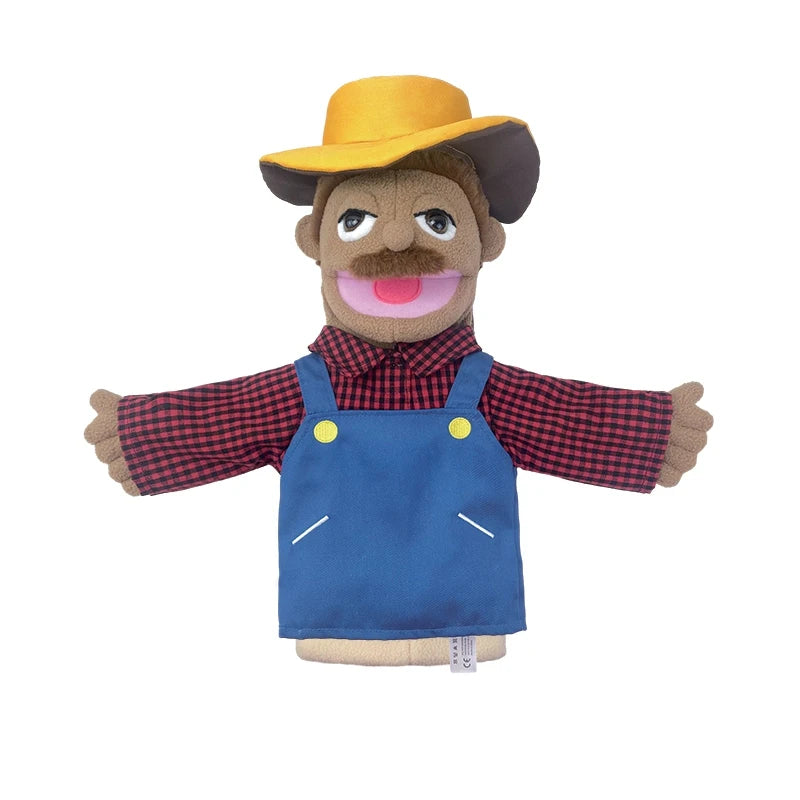 Big Plush Hand Puppets, Cartoon Doctor Police Nurse Teacher Ventriloquism Dolls