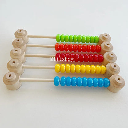 Montessori Busy Board DIY Wood Accessories – Early Learning Ball, Calculation, Bulldozer, Castle, Helicopter Educational Toy for Children Gifts