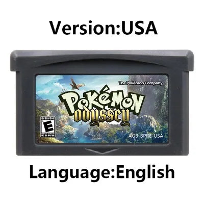 GBA Game Cartridge (32-bit, Pokemon Series, Odyssey Cloud White, FireRed & Silver Rival Rom Hack)