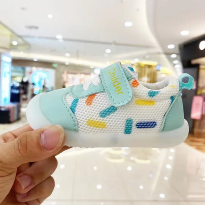 Boys/Girls Baby Walking Shoes – Spring/Autumn Soft Sole Mesh Breathable Shoes for 0-2 Year Olds, Nude Baby Shoes