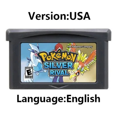 GBA Game Cartridge (32-bit, Pokemon Series, Odyssey Cloud White, FireRed & Silver Rival Rom Hack)
