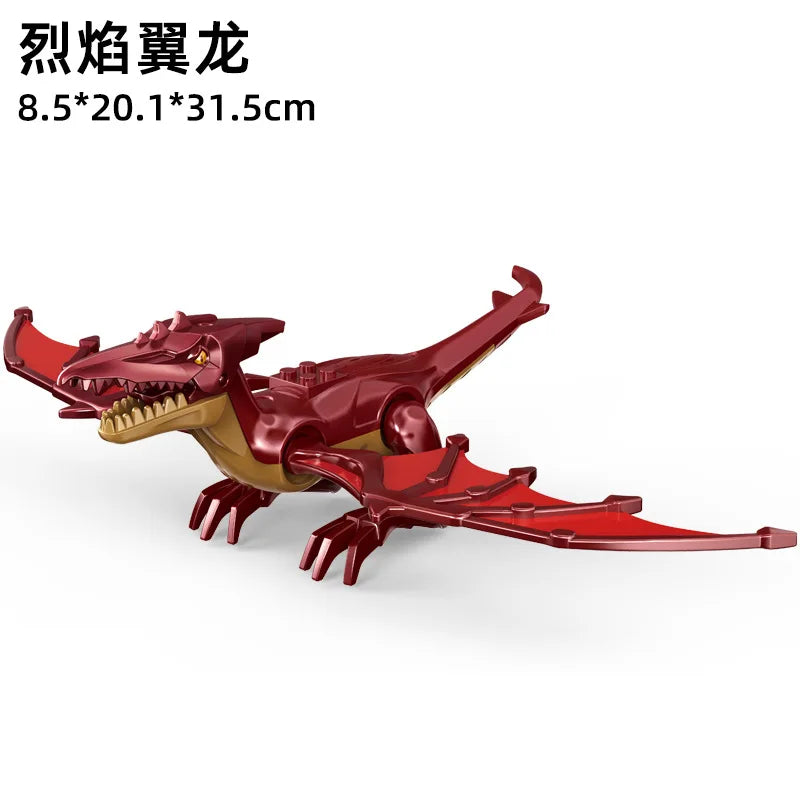 Jurassic World 3 Brutal Raptor Building Blocks – Tyrannosaurus, Indominus, and I-Rex Dinosaur Toy for Kids