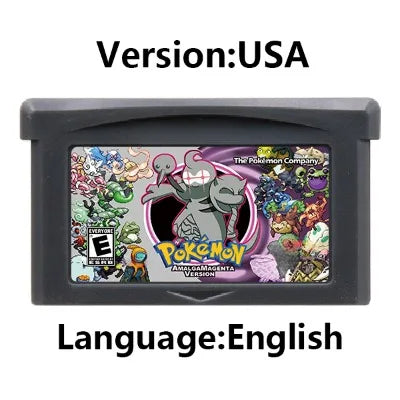GBA Game Cartridge (32-bit, Pokemon Series, Odyssey Cloud White, FireRed & Silver Rival Rom Hack)