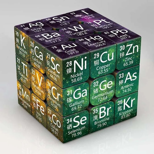 3x3x3 Magic Cube Puzzle, Math & Chemistry Element Design, Children's Gift, Educational Toy