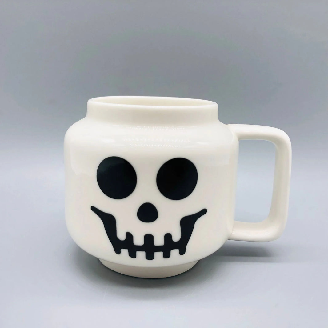 Cartoon Ceramic 250ml (8.5 fl oz) Mug — Cute Impish Figure-Head Coffee & Tea Cup, 1-Pack Porcelain Drinkware for Couples & Family