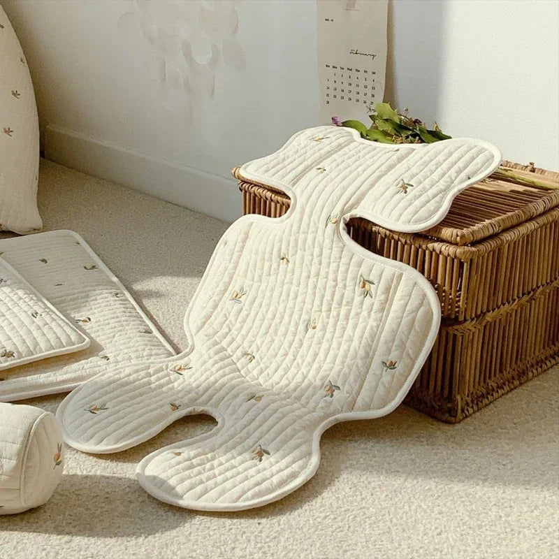 Baby Stroller Liner Breathable Soft Cotton Newborn Car Seat Cushion Seat Pad Infant Pushchair Mattress Mat Kid Pram Accessory