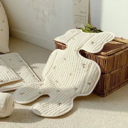 Baby Stroller Liner Breathable Soft Cotton Newborn Car Seat Cushion Seat Pad Infant Pushchair Mattress Mat Kid Pram Accessory