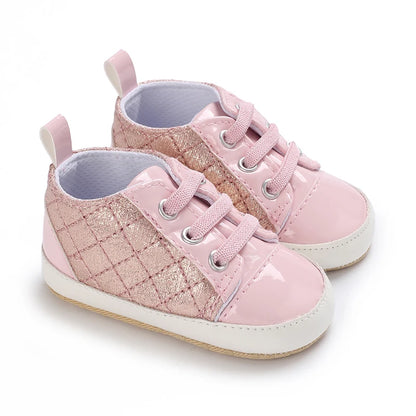 Spring and Autumn Women's Baby Casual Sports Shoes Soft Sole Anti-Slip Indoor and Outdoor First Step Walking Shoes