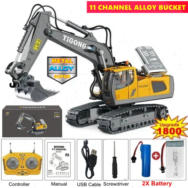 4WD Remote Control Excavator RC Dump Truck Crawler Bulldozer Construction Toy