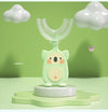 2-12 Years Baby 360 Degree U-shaped Oral Care Cleaning Silicone Soft Toothbrush, Cartoon Cute Children's Toothbrush