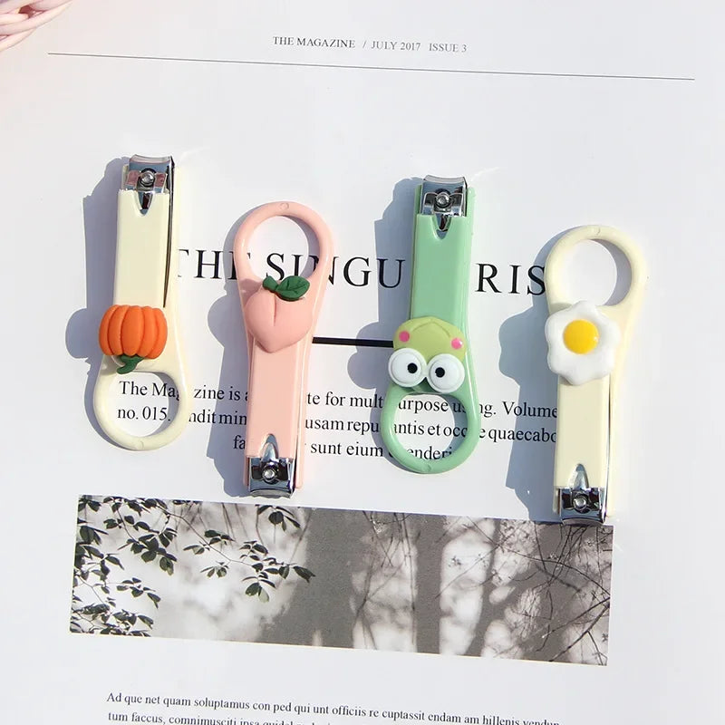 Cartoon Animal Fruit Nail Clippers for Kids, Nail Scissor Cutter, Trimmer, and Beauty Nail Scissors for Children