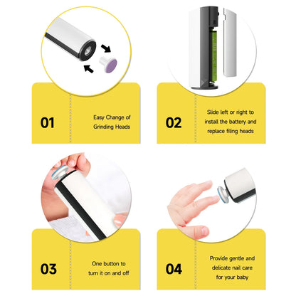 Baby Care Multifunctional Fingernail Cutter Trimmer, Infant Manicure Set, Electric Nail Trimmer, Kid Nail Polisher Tool