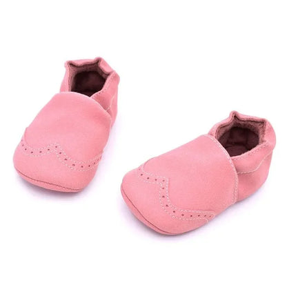 Nubuck Leather Baby Shoes – Infant Toddler Soft Sole Moccasins for Boys & Girls, High-Quality First Walkers (0-18M)