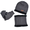 4Pcs Winter Kids Beanie Hat Set – Knitted Scarf, Gloves, & Neck Warmer with Plush Lining – Non-Slip Gloves for Boys & Girls (4-10Y)
