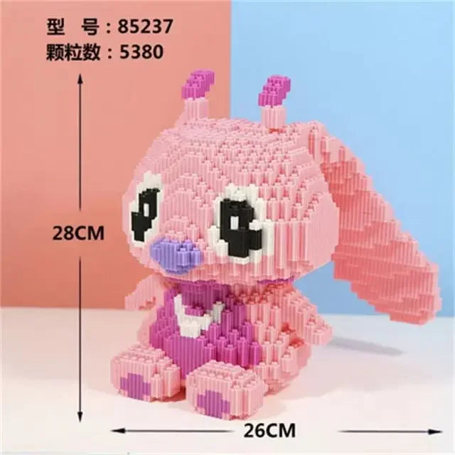 Herocross Disney Building Blocks – Stitch Giant Stitzer Assembly Toy, Puzzle Desktop Decoration, Birthday Gift for Children