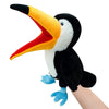 Bird Plush Hand and Finger Puppets, Parrot Owl Eagle Flamingo Peacock Educational Toy