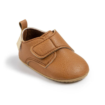 Meckior Baby Boys Girls Shoes Rubber Sole Anti-Slip Classic PU Leather Toddler First Walking Flat Lazy Infants Crib Shoes