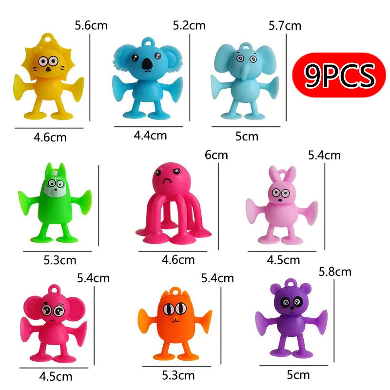 Montessori Animal Silicone Soft Building Blocks – DIY Suction Cup Assembly for Sensory Play and Educational Toy for Children