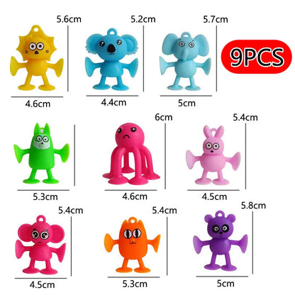 Montessori Animal Silicone Soft Building Blocks – DIY Suction Cup Assembly for Sensory Play and Educational Toy for Children