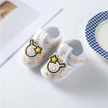 0-12 Month Baby Girl & Boy Shoes – Cotton Soft First Walkers, Cute Newborn Infant Toddler Shoes for Spring
