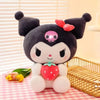 Sanrio Strawberry Kuromi Plush Toy 22/35cm (8.7/13.8 Inches)